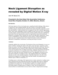 Neck Ligament Disruption as revealed by Digital Motion X-ray