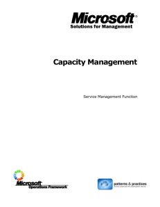 Service Capacity Management