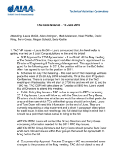 Technical Activities Committee TAC Exec Minutes – 16 June 2010