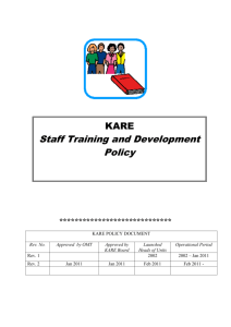 Staff Training and Development Policy