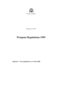 Weapons Regulations 1999 - 02-00-00