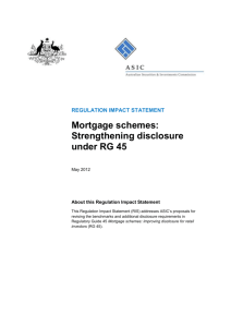 Mortgage schemes - Best Practice Regulation Updates