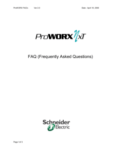 ProworX FAQ's