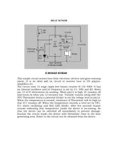 HEAT SENSOR D.MOHAN KUMAR This simple circuit senses heat