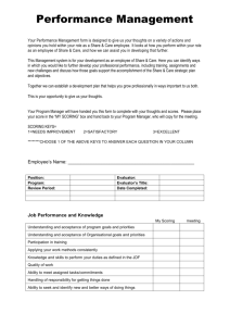 Peer Appraisal Form - Share and Care Community Services Group