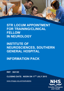StR LOCUM APPOINTMENT FOR TRAINING/CLINICAL FELLOW IN