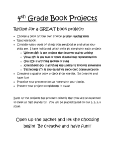 4th Grade Book Projects