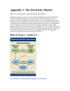 Appendix 1: The Electricity Market
