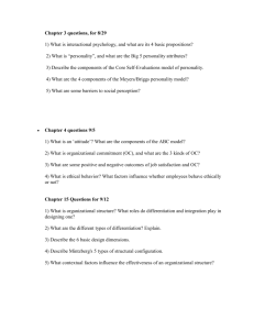 Chapter 3 questions, for 8/29 1) What is interactional psychology