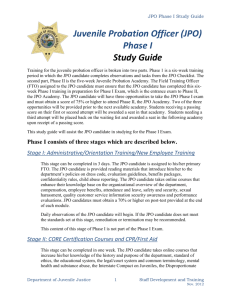 JPO Phase I Study Guide Juvenile Probation Officer (JPO) Phase I