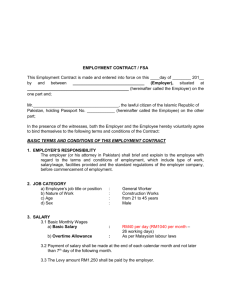employment contract / fsa