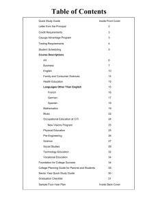 Table of Contents - Fulton City Schools