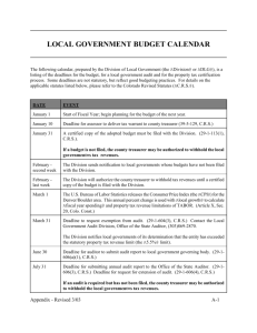 No. 04- Calendar for Local Governments