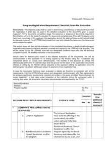 Program Registration (Maritime Programs)