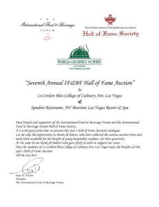 2009 Auction Catalog - IF&B Forum Hall of Fame Summit