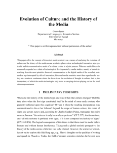 Evolution of culture and the history of the media