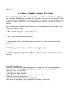 Food Inc Socratic Seminar Questions