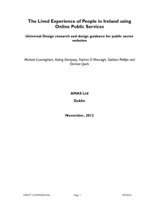 The Lived Experience of People in Ireland using Online Public