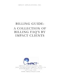 ImPACT Testing &...Billing Guide