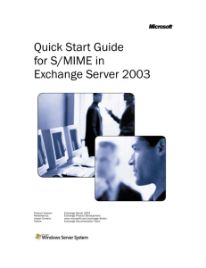 Quick Start Guide for S/MIME in Exchange Server