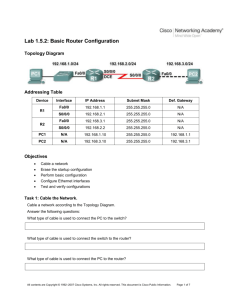 Lab 1.5.2: Basic Router Configuration (Instructor Version)