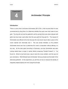 Archimedes' Principle