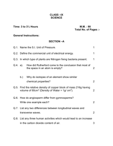 Sample Papers - SA2 (Science Class 9 )