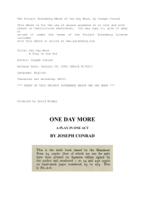 The Project Gutenberg EBook of One Day More, by Joseph Conrad
