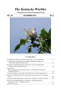 November, 2014 - Kentucky Ornithological Society