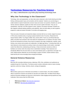 Technology Resources for Teaching Science
