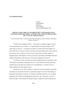 Page 1 of 3 For Immediate Release Contact: Kristin Walsh Frito