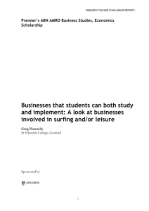 Businesses that students can both study and implement