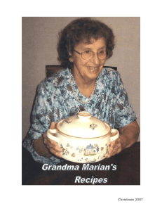 GRANDMA MARIAN'S RECIPES - Pickering Family
