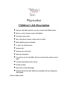 Zebras Children's Job Description 2015