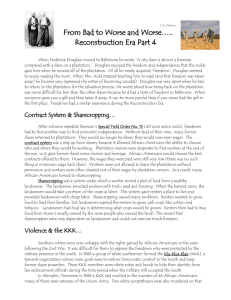 Contract System & Sharecropping