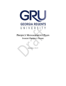 Project Management Plan Template