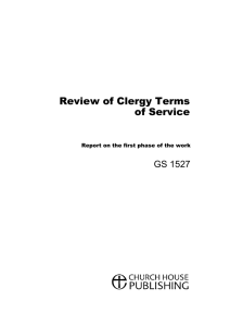 Review of Clergy Terms of Service