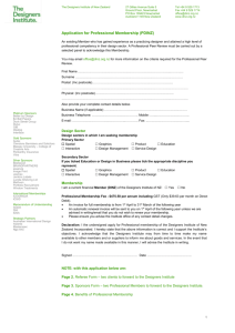 Application for Professional Membership (PDINZ)