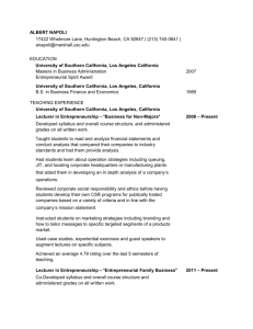 CV for Albert Napoli-1 - University of Southern California