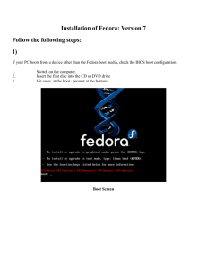 Installation of Fedora: Version 7