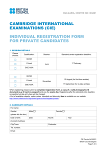 cambridge international examinations (CIE)