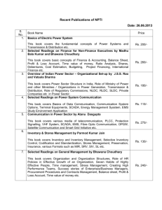 Recent Publications of NPTI Date: 26.06.2013 S. No. Book Name