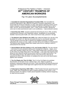 20th Century Triumps of American Workers
