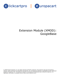 XMOD_GoogleBase_v8 - Kryptronic Central Server