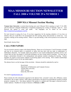 Fall 2008 Newsletter - MAA Sections
