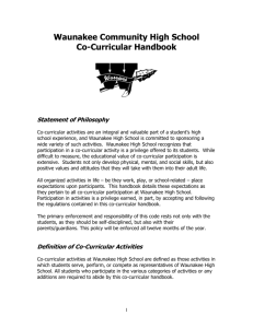 HS Co-Curricular Handbook - Waunakee Community School District