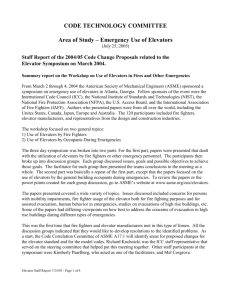 Report of the 2004/05 Code Change Proposals related to the