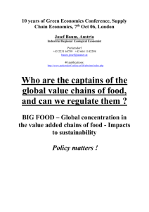 The captains of the global value chains of food