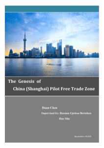 4.1 Background of Shanghai Free Trade Zone (SFTZ)