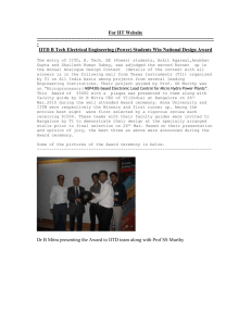 IITD B Tech Electrical Engineering (Power) Students Win National